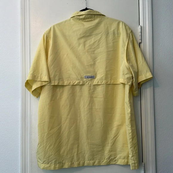 Pale Yellow Men's Habit Outdoor Fishing Performance Shirt Size large - Picture 6 of 8